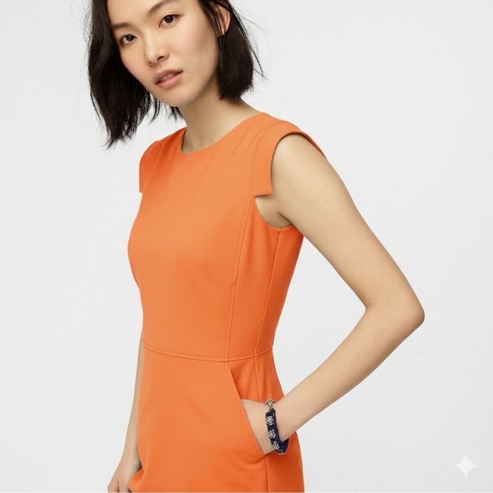 J. Crew Vibrant Orange Sheath Dress - Picture 2 of 4